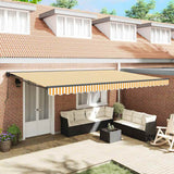 Tenda Retrattile Arancione e bianco 500x300 cm Tessuto