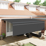 Tenda Retrattile Antracite 500  300 cm Poliestere e Alluminio
