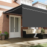 Tenda Retrattile Antracite 500  300 cm Poliestere e Alluminio