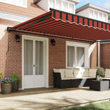 Tenda Retrattile Arancione e Marrone 500x300 cm Tessuto