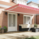Tenda Retrattile Rosso e Bianco 500  300 cm Tessuto e Metallo