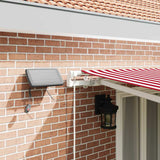 Tenda Retrattile Rosso e Bianco 500  300 cm Tessuto e acciaio