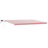 Tenda Retrattile Rosso e Bianco 500  300 cm Tessuto e acciaio