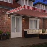 Tessuto per Tenda Rosso e Bianco 500  300 cm Poliestere