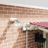 Tessuto per Tenda Rosso e Bianco 500  300 cm Poliestere