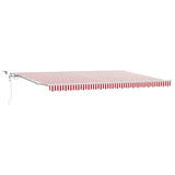 Tenda Retrattile Rosso e Bianco 500  300 cm Tessuto e Metallo