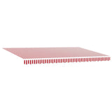 Tenda Retrattile Rosso e Bianco 500  300 cm Tessuto e Metallo