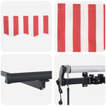 Tenda Retrattile Rosso e bianco 500  300 cm Tessuto