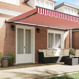 Tenda Retrattile Rosso e bianco 500  300 cm Tessuto