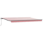 Tenda Retrattile Rosso e bianco 500  300 cm Tessuto