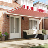 Tenda retrattile Rosso e Bianco 500 x 300 x 165 cm