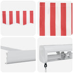 Tenda Retrattile Rosso e Bianco 500  300 cm Tessuto e Metallo