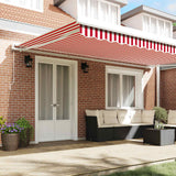 Tenda Retrattile Rosso e Bianco 500  300 cm Tessuto e Metallo