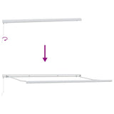Tenda retrattile Multicolore 500  300 cm Tela e Alluminio