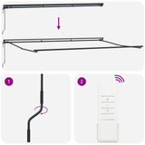 Tenda Retrattile Striscia Multicolore 500x300 cm Tessuto