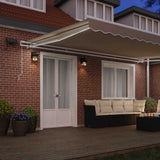 Tenda retrattile Beige 500  300 cm Tessuto e Alluminio
