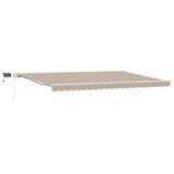 Tenda retrattile Beige 500  300 cm Tessuto e Alluminio