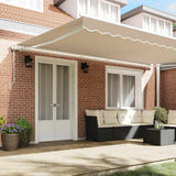 Tenda retrattile Beige 500  300 cm Tessuto e Alluminio