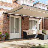 Tenda retrattile Beige 500  300 cm Tessuto e Alluminio