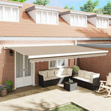 Tenda retrattile Beige 500  300 cm Tela e Alluminio