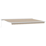 Tenda retrattile Beige 500  300 cm Tela e Alluminio