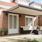 Tenda retrattile Beige 500  300 cm Tela e Alluminio