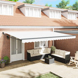 Tenda da Sole Bianco 500 x 300 x 165 cm Poliestere e Metallo