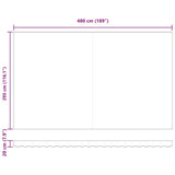 Tenda da Sole Grigio chiaro 500 x 300 x 165 cm