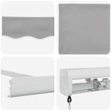 Tenda retrattile Grigio Chiaro 500  300 cm Tela e Alluminio