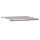 Tenda retrattile Grigio Chiaro 500  300 cm Tela e Alluminio