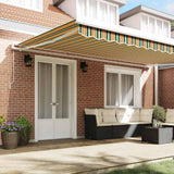Tenda retrattile Verde e Giallo 500  300 cm Tela e Alluminio