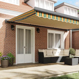 Tenda retrattile Verde e Giallo 500  300 cm Tela e Alluminio