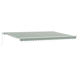Tenda retrattile Verde e Bianco 500  300 cm