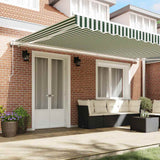 Tenda retrattile Verde e Bianco 500  300 cm