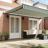 Tenda retrattile Verde e Bianco 500  300 cm