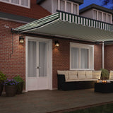 Tessuto per Tenda Verde e Bianco 500  300 cm Poliestere