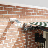 Tessuto per Tenda Verde e Bianco 500  300 cm Poliestere