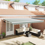 Tenda retrattile Verde e Bianco 500  300 cm