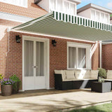 Tenda retrattile Verde e Bianco 500  300 cm