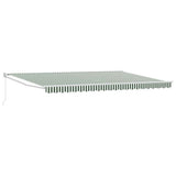 Tenda retrattile Verde e Bianco 500  300 cm