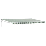 Tenda retrattile Verde e Bianco 500  300 cm