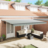 Tenda retrattile Verde 500  300 cm Poliestere e Alluminio