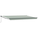 Tenda retrattile Verde 500  300 cm Poliestere e Alluminio