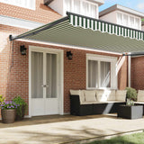 Tenda retrattile Verde e Bianco 500  300 cm