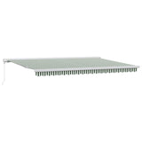 Tenda retrattile Verde e Bianco 500  300 cm Tela e Alluminio