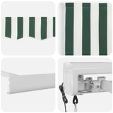 Tenda retrattile Verde e Bianco 500 x 300 x 165 cm