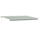 Tenda retrattile Verde e Bianco 500 x 300 x 165 cm