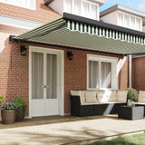 Tenda retrattile Verde e Bianco 500  300 cm Tela e Alluminio