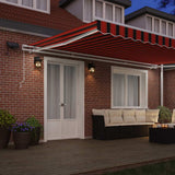 Tenda Retrattile con arancione e marrone 500 350 cm Tessuto