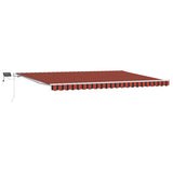 Tenda Retrattile con arancione e marrone 500 350 cm Tessuto